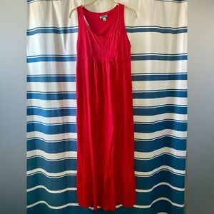 Red Old Navy Maternity Maxi Dress